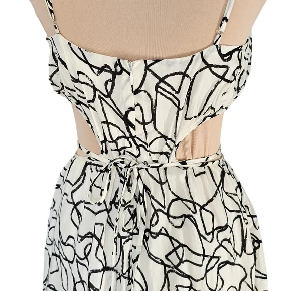 ASTR Black and White Sanger Maxi Dress Sz S - Picture 6 of 11